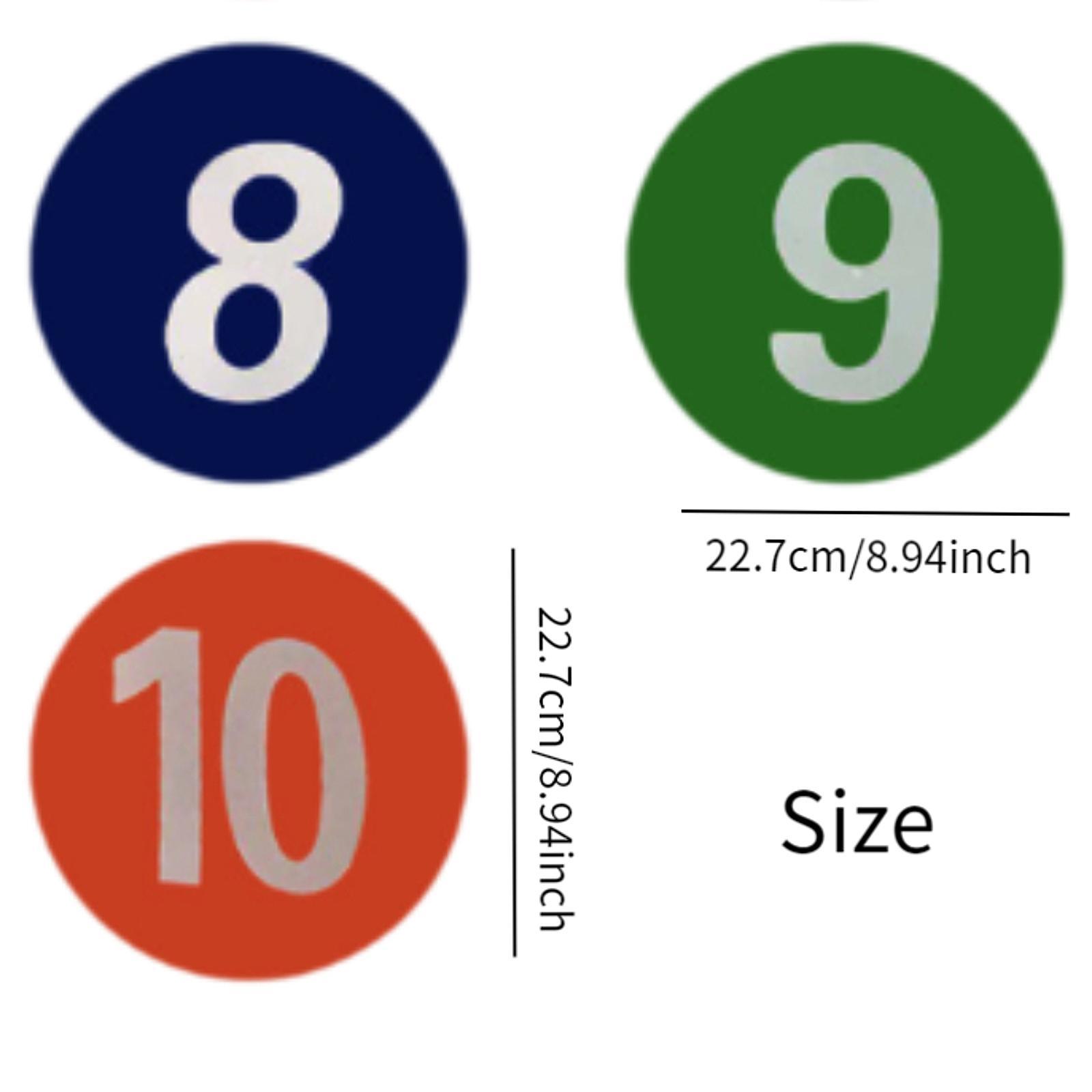 Speed Agility Dots - 10x Numbered Floor Dots Markers Flat