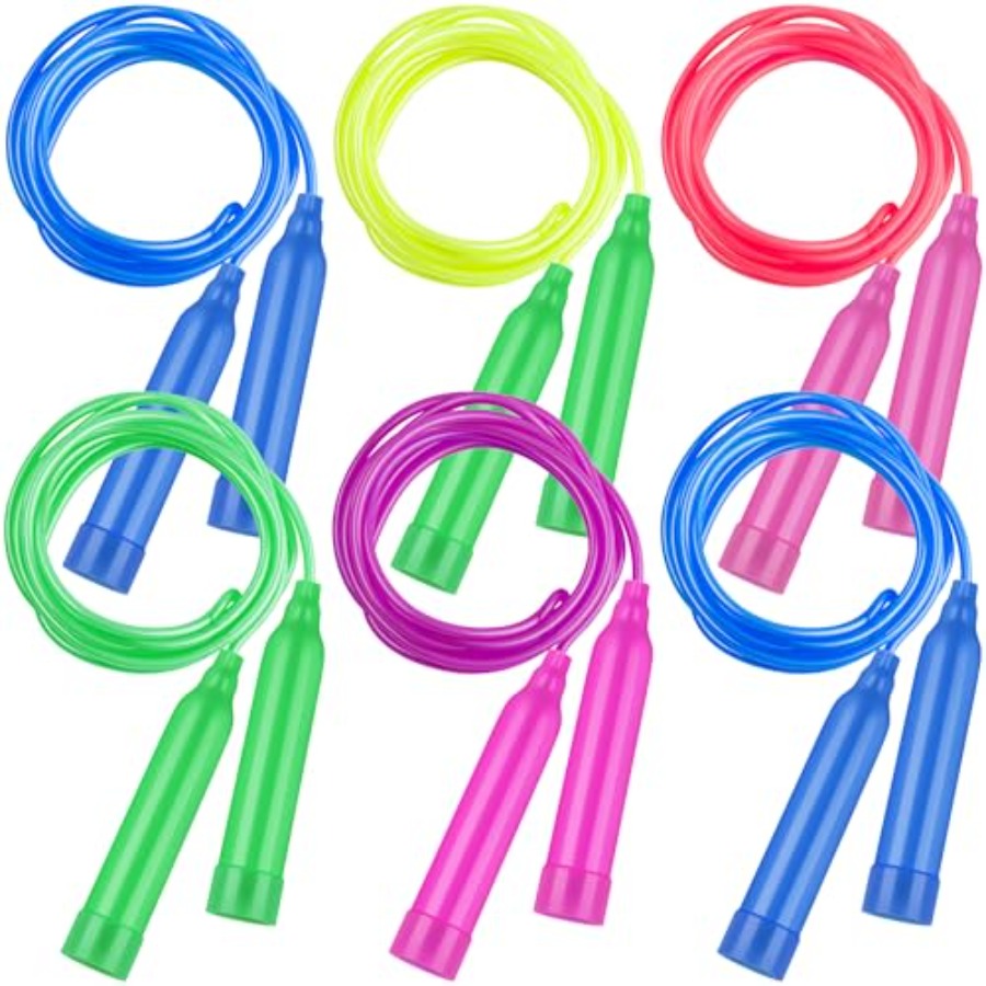 Skipping Rope Pvc - 6 Pack Colorful Jump Rope Set
