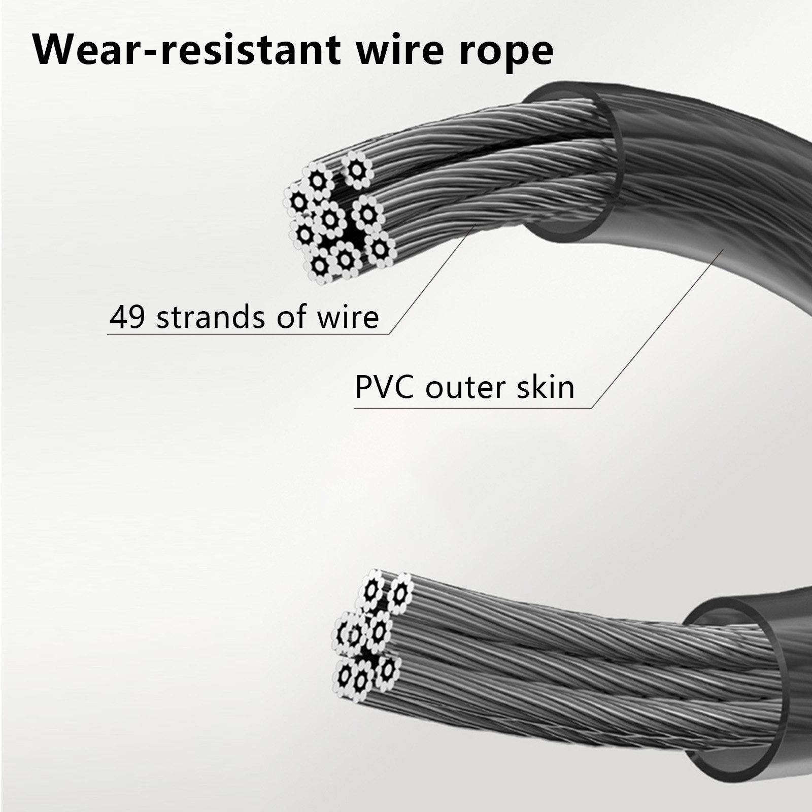 High-strength black PVC-coated - Skipping Rope Pvc avaliação e preço