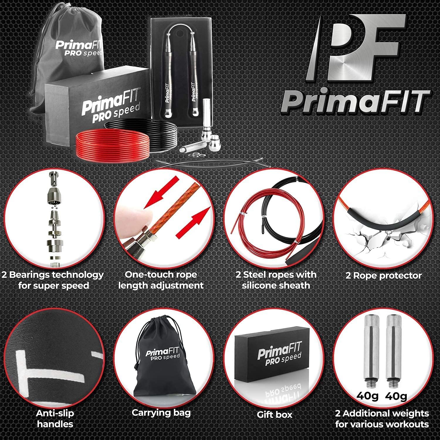 Speed Jump Rope Pro, Adjustabl - Jump Rope Speed Bearing avaliação e preço