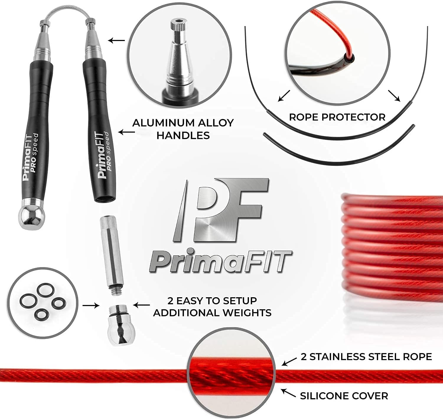 Speed Jump Rope Pro, Adjustabl - Jump Rope Speed Bearing avaliação e preço
