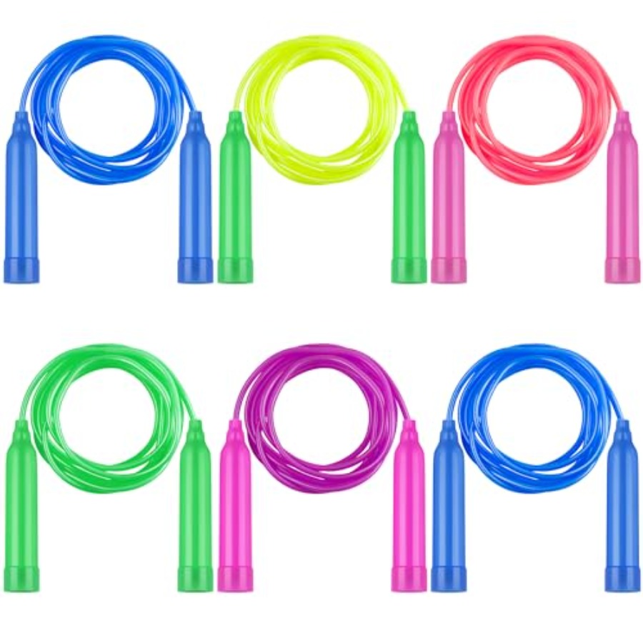6 Pack Colorful Jump Rope Set  - Skipping Rope Pvc avaliação e preço