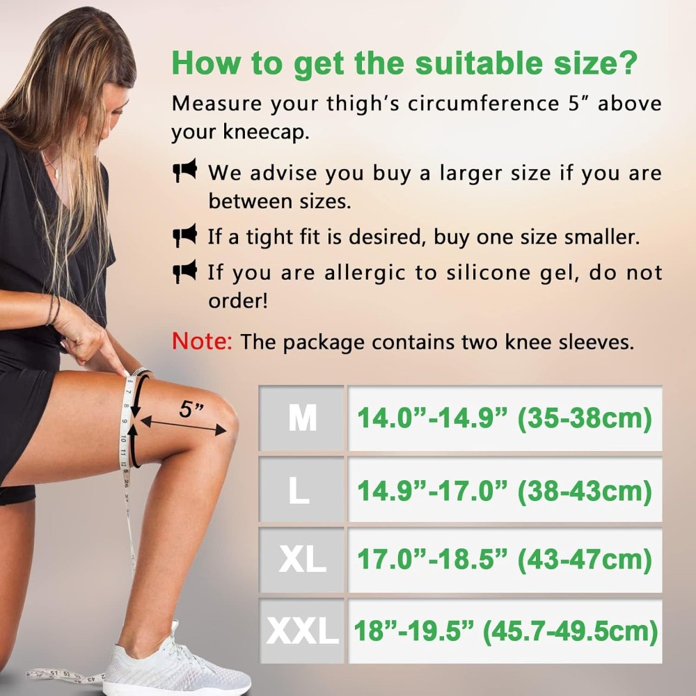 Knee Braces for Pain Relief, M - Knee Sleeve Pair avaliação e preço