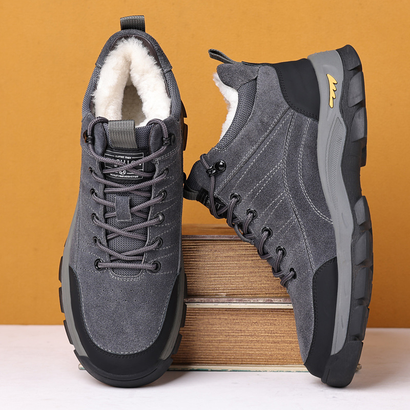 Men Winter Leather Shoes Warm  - Crossfit Outdoor avaliação e preço