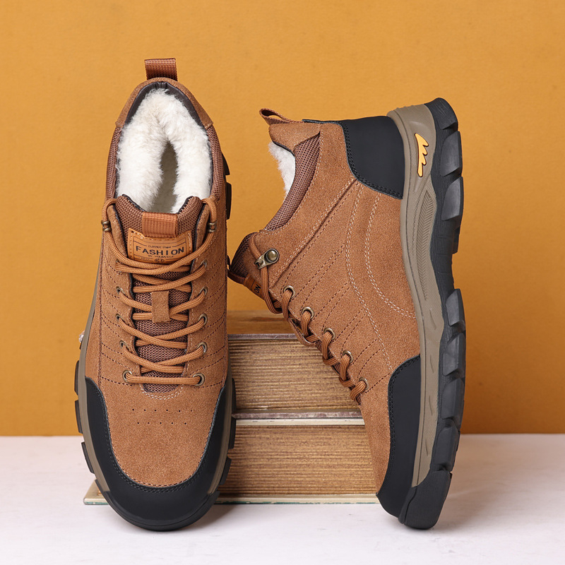 Men Winter Leather Shoes Warm  - Crossfit Outdoor avaliação e preço