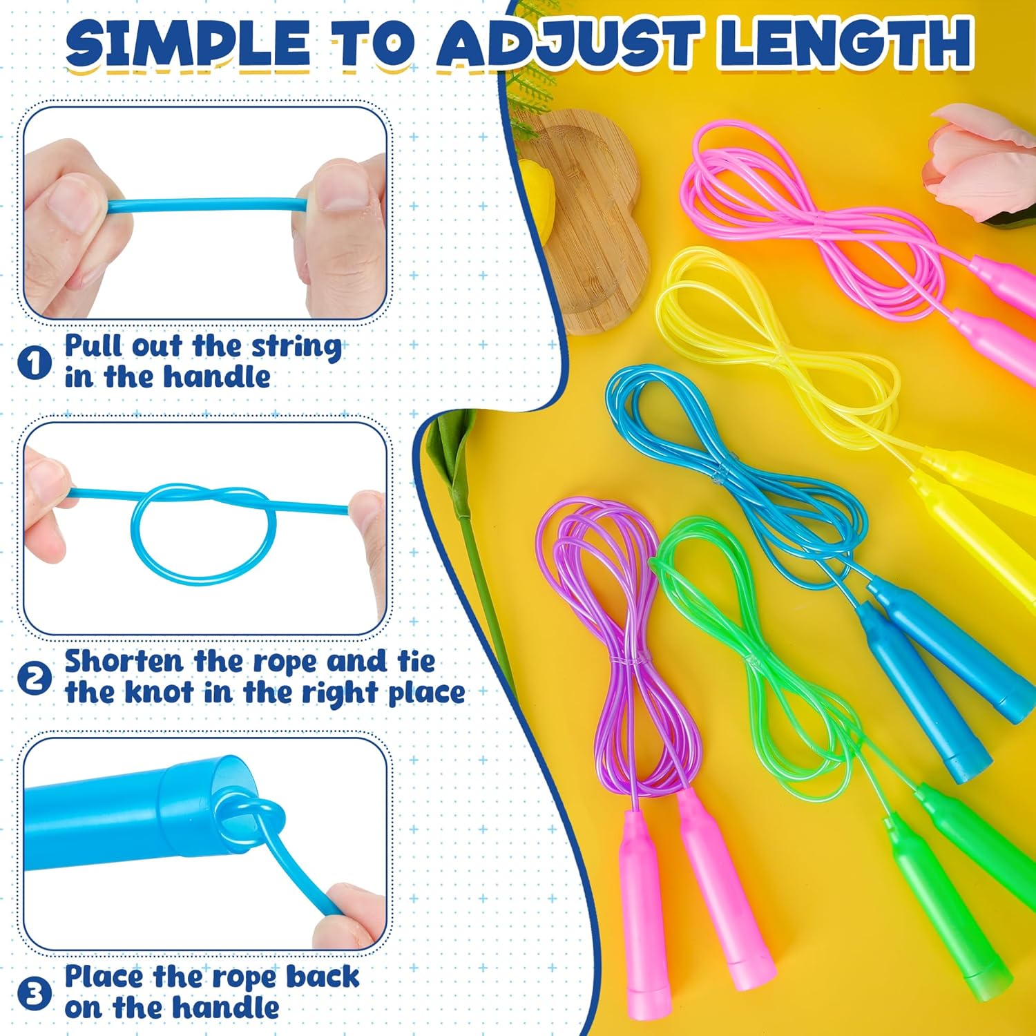 Colorful Adjustable Jump Ropes - Skipping Rope Pvc avaliação e preço
