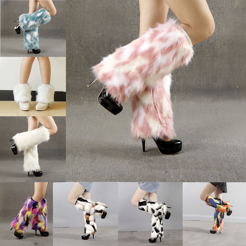 Leg Warmers Faux Fur Wraps Boo - Knee Sleeve Pair avaliação e preço