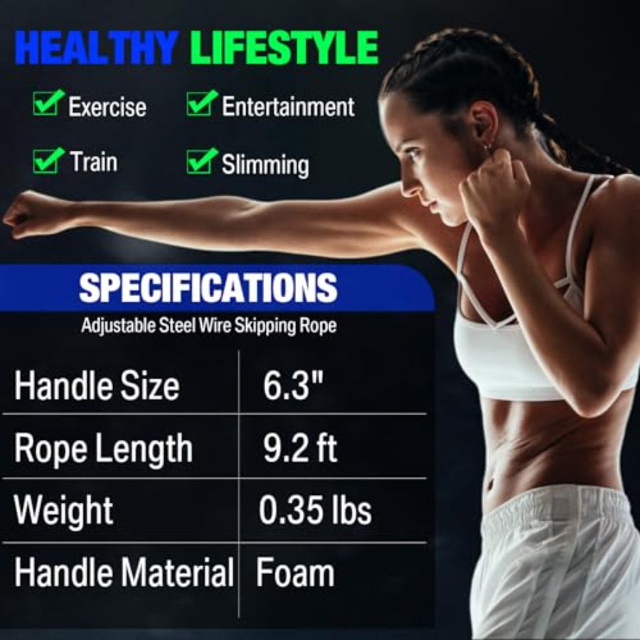 24 Pieces Jump Ropes for Fitne - Jump Rope Speed Bearing avaliação e preço