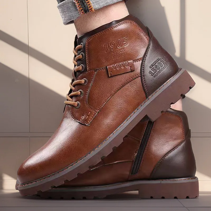 Handmade Men Boots Autumn Wint - Crossfit Outdoor avaliação e preço